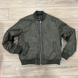 Army green bomber jacket